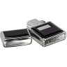 Zippo Black Ultralite 355 — зажигалка, чёрно-серебристая